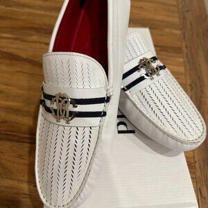 Roberto Cavalli 7708 A Men's Loafer Shoes White EU 43 1/2